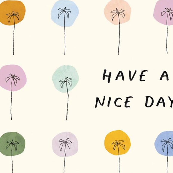 Studio Oh Dotted Palms Mini Note Card Set with Stickers - Picture 5 of 8